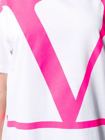 Shop Valentino Logo T-shirt In White