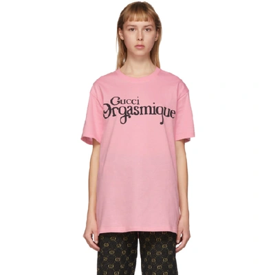 Shop Gucci Pink  Orgasmique T-shirt In 5594 Pink