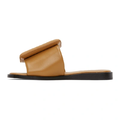 Shop Boyy Tan Puffy Buckle Sandals