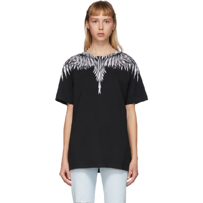 Shop Marcelo Burlon County Of Milan Black And White Sharp Wings T-shirt In Black/white