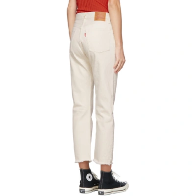 Shop Levi's Levis Off-white 501 Original Cropped Jeans In Neutral Gro