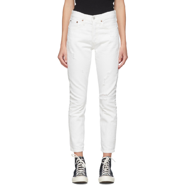 levi's 501 skinny white