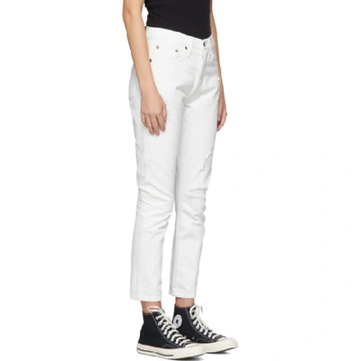 Shop Levi's White 501 Skinny Jeans In Don't Mind
