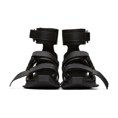 Shop Rick Owens Black Gladi Running Sandals In 099 Black