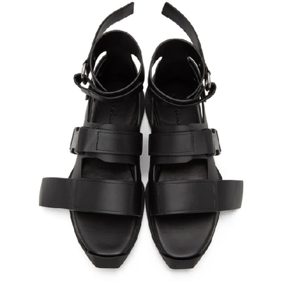 Shop Rick Owens Black Gladi Running Sandals In 099 Black