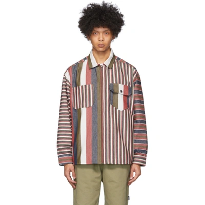 Shop Napa By Martine Rose Multicolor Striped Zip Jacket In Red Stripe