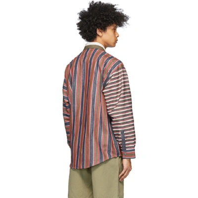 Shop Napa By Martine Rose Multicolor Striped Zip Jacket In Red Stripe