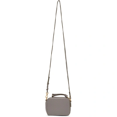 Shop Chloé Chloe Grey Mini Marcie Shoulder Bag In 053 Cash Gr