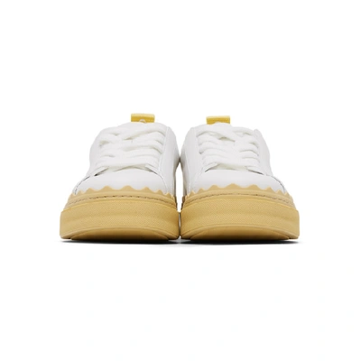 CHLOE 白色 AND 黄色 LAUREN 运动鞋