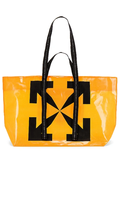 Shop Off-white Tyvek Tote In Orange