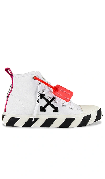 Shop Off-white Mid Top Sneaker In White & Black