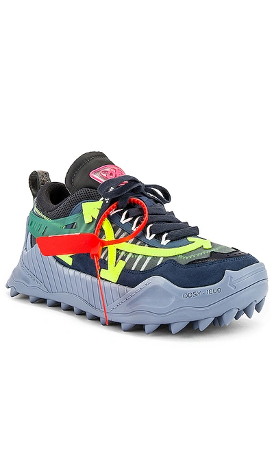 Shop Off-white Odsy 1000 In Blue & Fluo Yellow