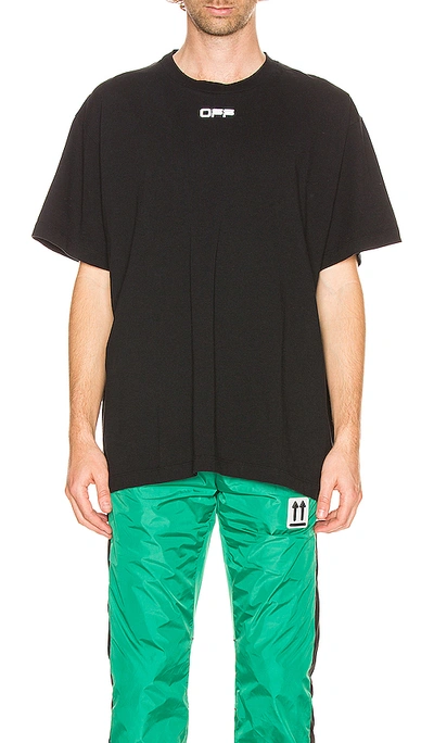 Shop Off-white Airport Tape Short Sleeve Tee In Black & Multi