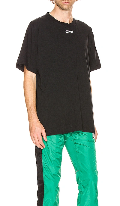 Shop Off-white Airport Tape Short Sleeve Tee In Black & Multi