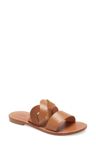 Shop Soludos Imogen Slide Sandal In Walnut