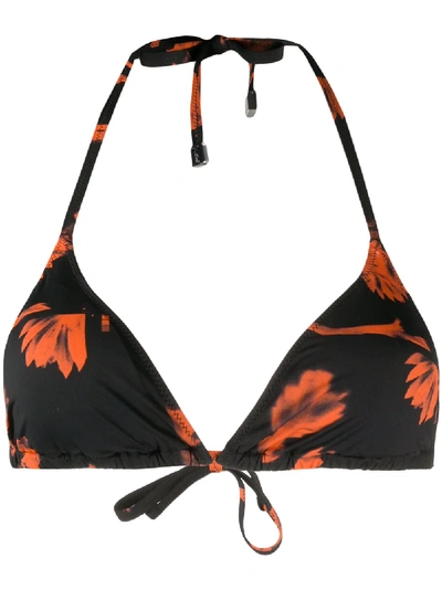 Shop Paul Smith Abstract-print Triangle Bikini Top In Black