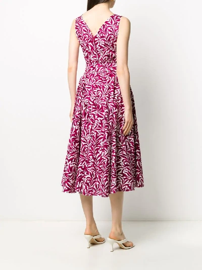 Shop Samantha Sung Aster Floral Print Dress In Pink