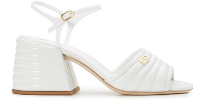 Shop Fendi Sandals In Ultrawhite White