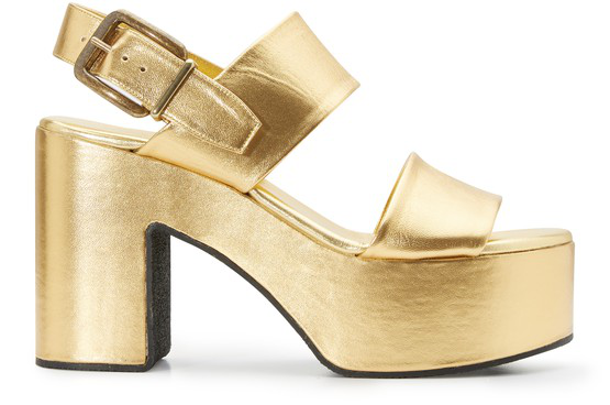 dries van noten gold sandals