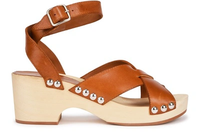 Shop Apc Thelma Sandals In Caramel