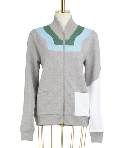 Shop Jour/né Zipped Jersey Sweater In Light Grey