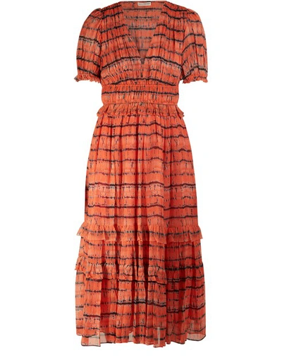 Shop Ulla Johnson Elodie Dress In Chili Tie Dye