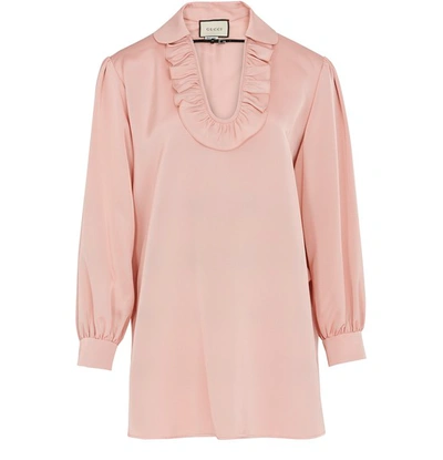 Shop Gucci Ruffled Tunic In Pink