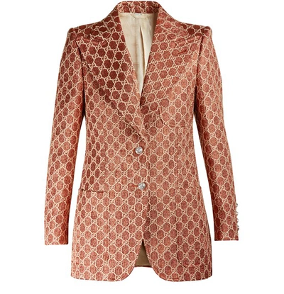 Shop Gucci Heritage Gg Jacket In Pink/beige