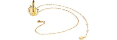 Shop Anissa Kermiche French For Goodnight Pendant In Or Jaune