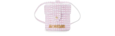 Shop Jacquemus Vanity Bag In Print Pink Checked