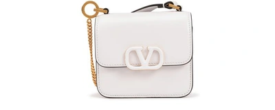 Shop Valentino Garavani - Micro Vsling Bag In Bianco Ottico