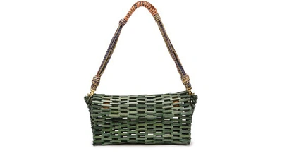 Shop Aranaz Tia Clutch Bag In Green