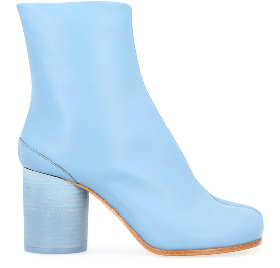 maison margiela tabi leather ankle boots