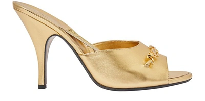 Shop Marc Jacobs Heeled Mules In Gold