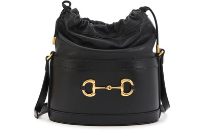 Shop Gucci Morsetto Bucket Bag In Black+black+black