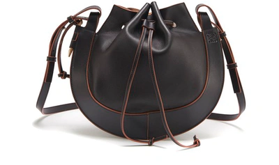 Shop Loewe Horseshoe Medium Bag In Black