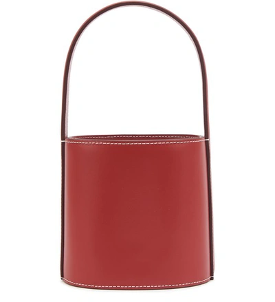 Shop Staud Bissett Mini Bucket Bag In Cognac