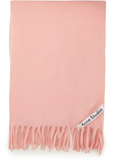 Shop Acne Studios Canada Wool Scarf In Pale Pnik