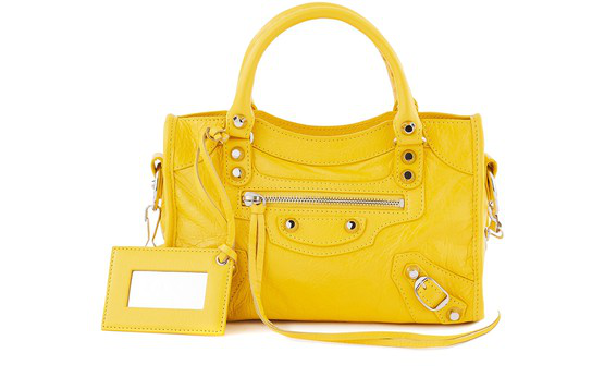 balenciaga mini city bag yellow