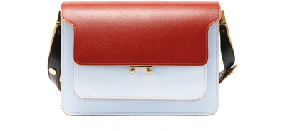 Shop Marni Trunk Bag In Smooth Calfskin In Red