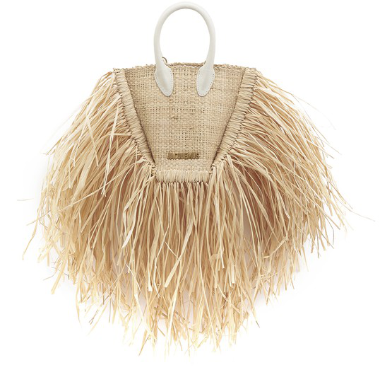 jacquemus le petit baci raffia tote