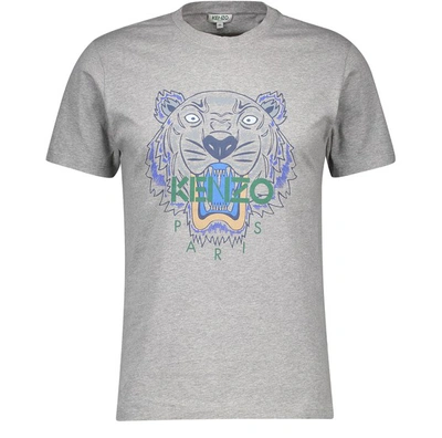 Shop Kenzo Tiger T-shirt In Pearl Grey