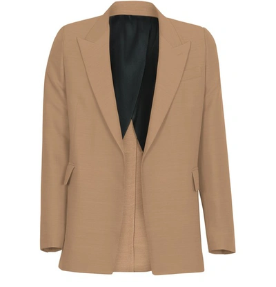 Shop Ami Alexandre Mattiussi Long Jacket In Taupe