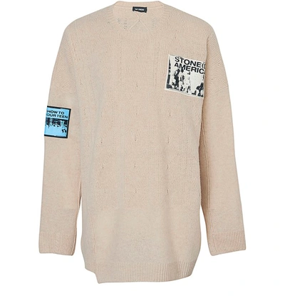 Shop Raf Simons Oversized Sweater With Patches