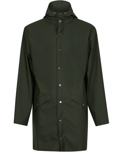 Shop Rains Long Jacket In Green