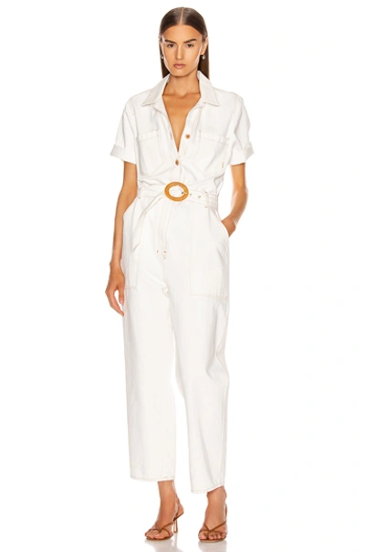 Shop Nanushka Arlo Jumpsuit In White