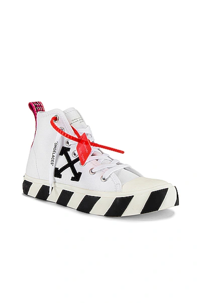 Shop Off-white Mid Top Sneaker In White & Black