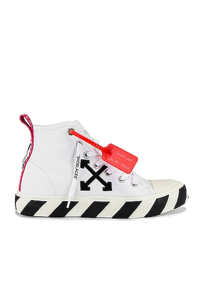 Shop Off-white Mid Top Sneaker In White & Black