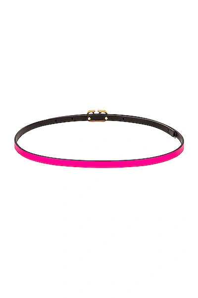 Shop Valentino Vlogo Leather Belt In Azalea & Nero