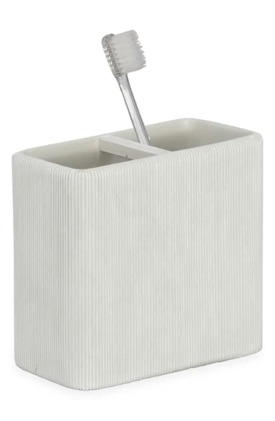 Shop Dkny Fine Lines Ceramic Toothbrush Holder In White